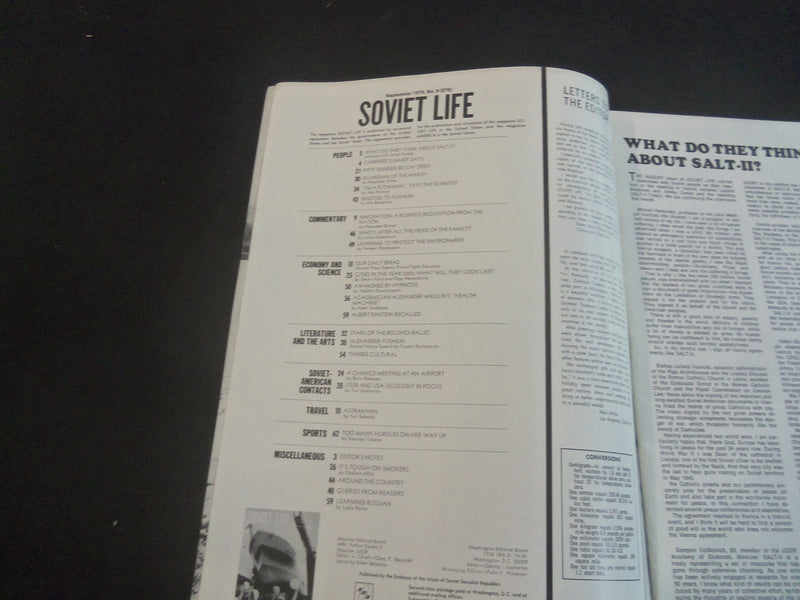 1979 SEPTEMBER SOVIET LIFE MAGAZINE - 180TH ANNIVERSARY OF PUSHKIN - SP 9338Q