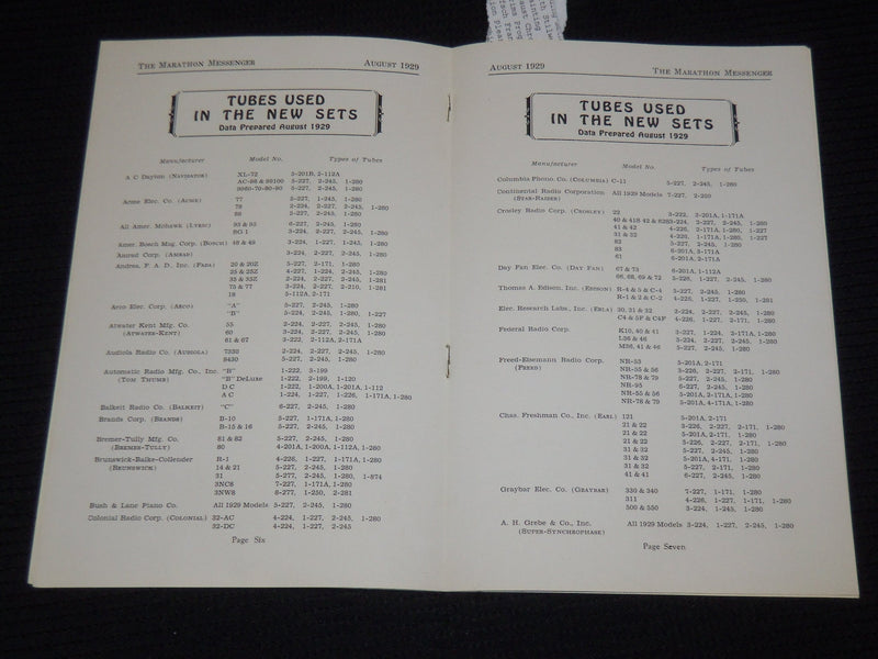 1929 AUGUST THE MARATHON MESSENGER MAGAZINE - NEWARK NEW JERSEY - J 9872