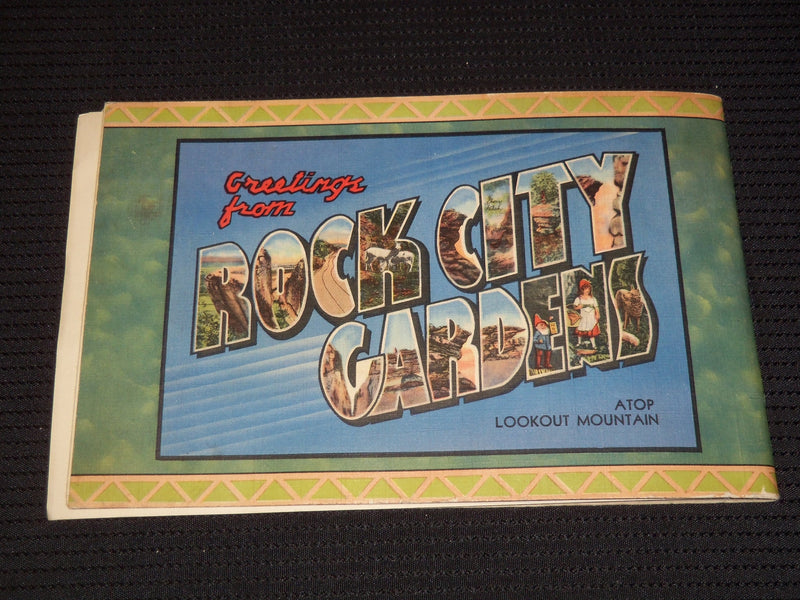 1930's ROCK CITY GARDENS LOOKOUT MOUNTAIN VIEW BOOK- TENNESSEE - J 7909