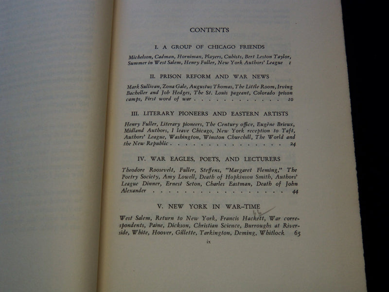 1932 MY FRIENDLY CONTEMPORARIES A LITERARY LOG BOOK BY HAMLIN GARLAND - KD 7820