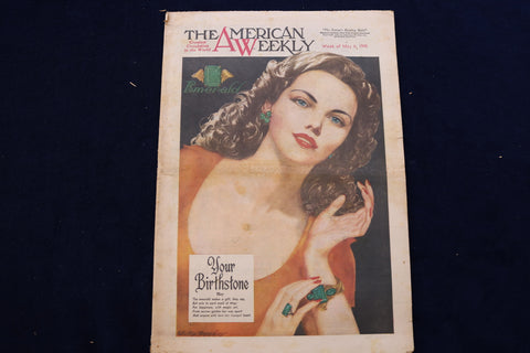 1945 MAY 6 AMERICAN WEEKLY MAGAZINE - YOUR BIRTHSTONE COVER - E 22624