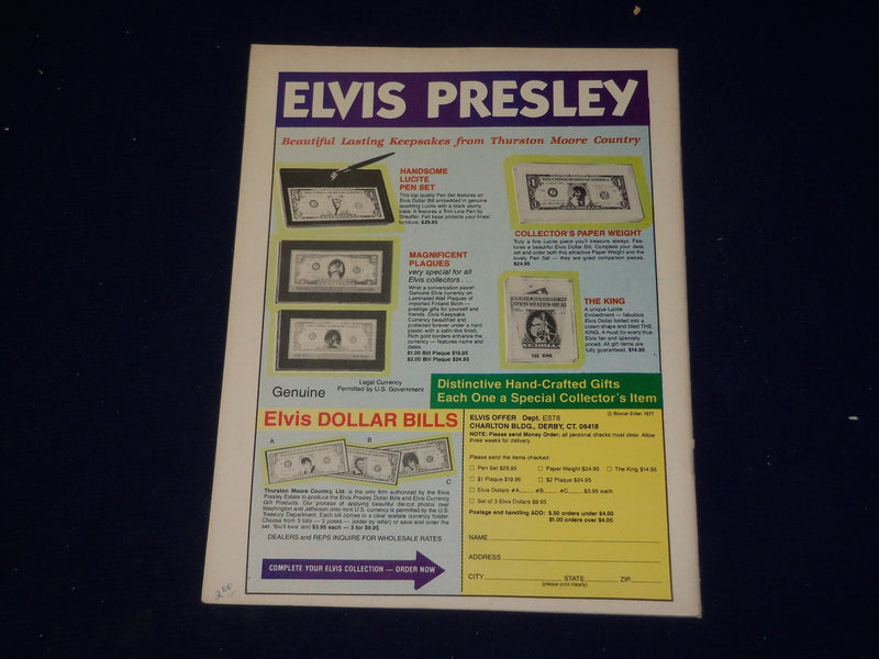 1978 SUMMER HIT PARADER THE IMMORTAL ELVIS MAGAZINE - ELVIS PRESLEY - SP 9912