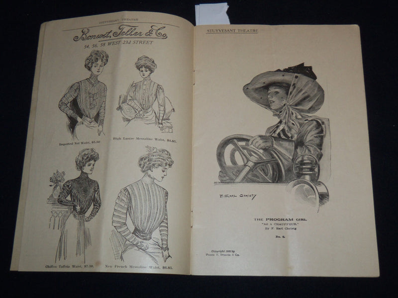 1908 THE FIGHTING HOPE THEATRE PROGRAM - BLANCHE BATES - NEW YORK - J 9018