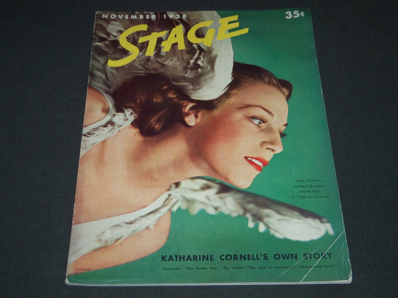 1938 NOVEMBER THE STAGE MAGAZINE - VERA ZORINA - GREAT PHOTOS & ADS - ST 74