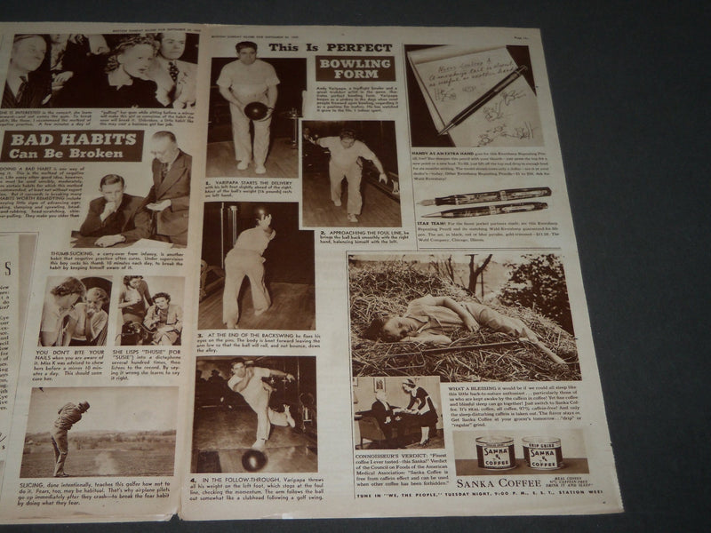 1939 SEPTEMBER 24 BOSTON GLOBE PICTORIAL MAGAZINE - GRETA GARBO - NP 2941