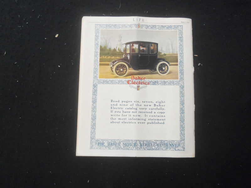 1914 MARCH 5 LIFE MAGAZINE - PROPER NUMBER - TIME TO CAST OFF - L 758W