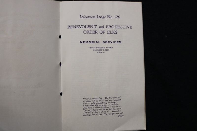 1903-1928 B.P.O. OF ELKS MEMORIAL PROGRAMS - LOT OF 17 - K 3052