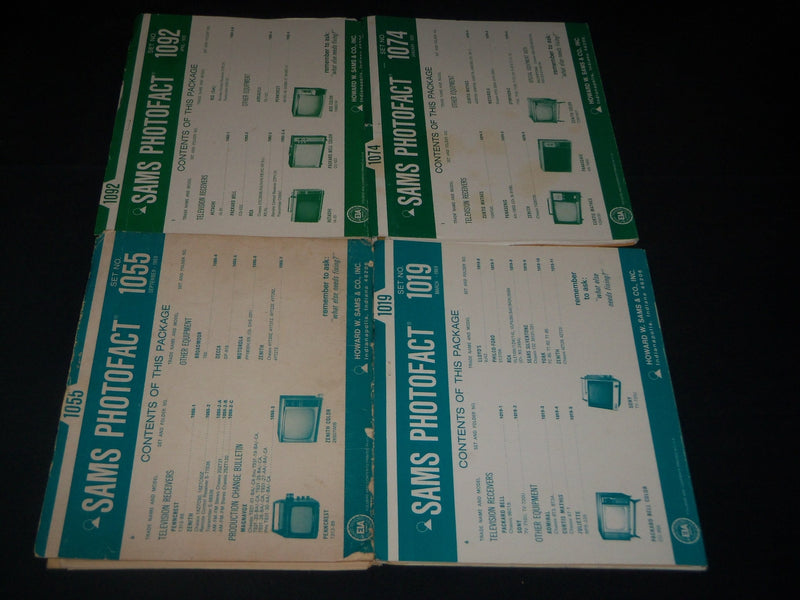1951-1970 SAMS PHOTOFACT FOLDER SET LOT OF 20 - MANUALS & SCHEMATICS - O 2802