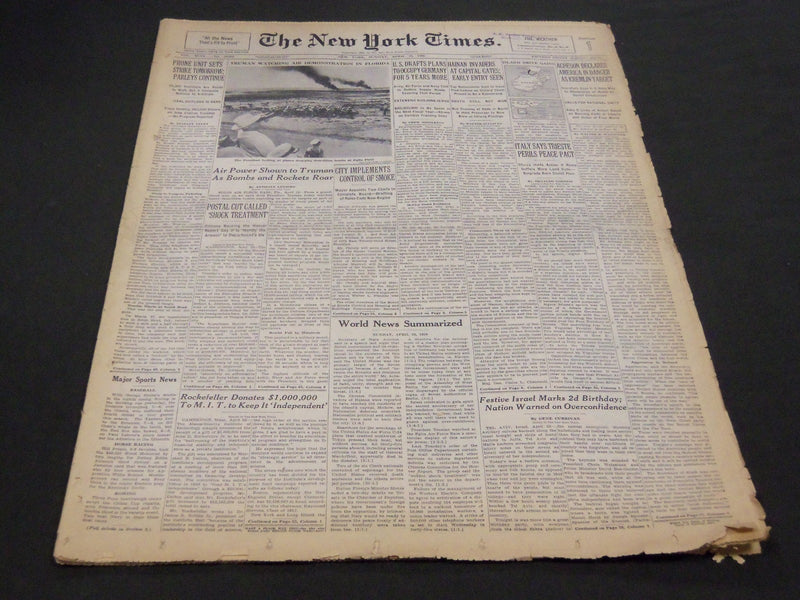 1950 APRIL 23 NEW YORK TIMES - AIR POWER SHOWN TO TRUMAN - NT 4563