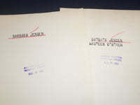 1947-1950 BARBARA JENSEN OLYMPIC SWIMMER WIRE PHOTOS LOT OF 10 - STAMPED- J 1795