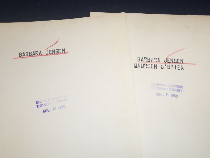 1947-1950 BARBARA JENSEN OLYMPIC SWIMMER WIRE PHOTOS LOT OF 10 - STAMPED- J 1795
