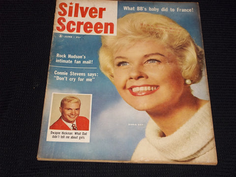 1960 JUNE SILVER SCREEN MAGAZINE - DORIS DAY FRONT COVER - E 13539