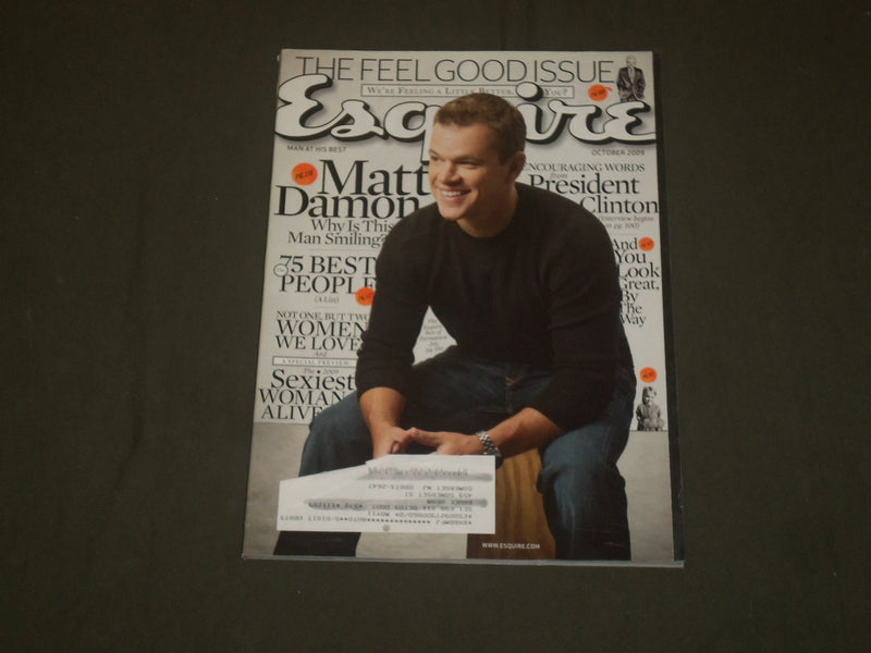 2009 OCTOBER ESQUIRE MAGAZINE - MATT DAMON COVER - B 1949