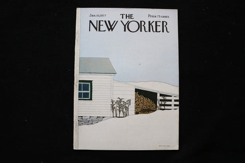 1977 JANUARY 10 NEW YORKER MAGAZINE - GREAT ILLUSTRATED COVER - NY 2927