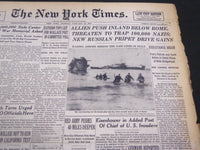1944 JANUARY 24 NEW YORK TIMES - ALLIES PUSH INLAND BELOW ROME - NT 4314