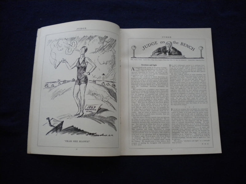 1927 MAY 28 JUDGE MAGAZINE - SELF PORTRAIT - B 435Y