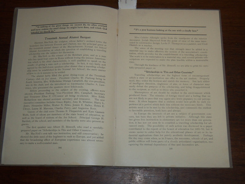 1908 MAY CENTRE OF VISION MAGAZINE - MASSACHUSETTS NORMAL ART SCHOOL - K 1210