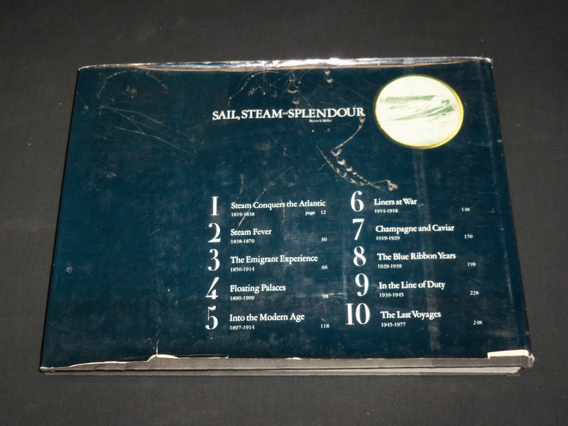 1977 SAIL, STEAM AND SPLENDOR HARDCOVER BOOK BY BYRON MILLER - I 1886