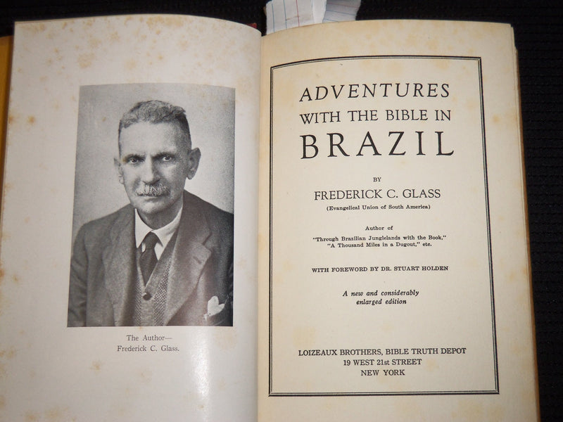 19943 ADVENTURES WITH THE BIBLE IN BRAZIL BOOK BY FREDERICK GLASS - KD 9399