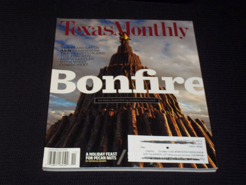 2009 NOVEMBER TEXAS MONTHLY MAGAZINE - BONFIRE FRONT COVER - E 7598