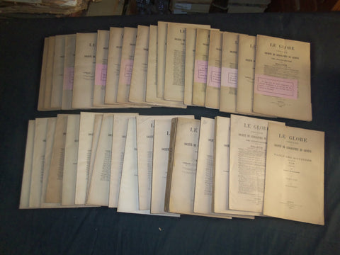 1920-1938 LE GLOBE JOURNAL GEOGRAPHIQUE-BULLETIN & MEMOIRES- LOT OF 34- WR 1199J