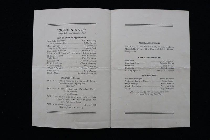 1924 JUNE 6 MURRAY F. TULEY HIGH SCHOOL GOLDEN DAYS PROGRAM - K 1882