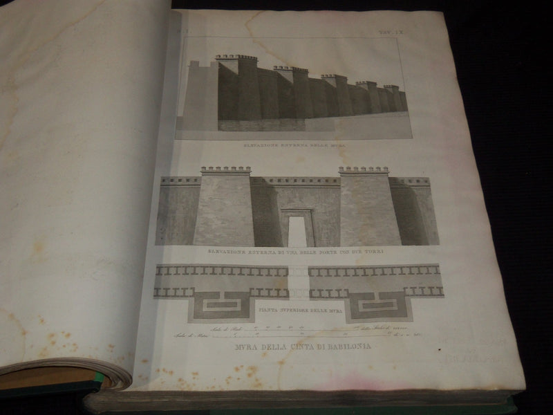 1839 L'ARCHITETTURE ANTICA VOLUME BY LUIGI CANINA - EGYPT ARCHITECTURE - Z 275