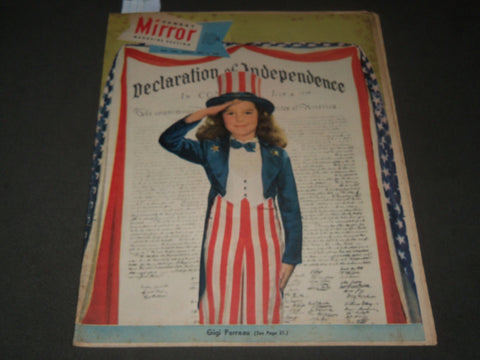 1950 JULY 2 SUNDAY MIRROR MAGAZINE SECTION - GIGI PERREAU COVER - J 2903