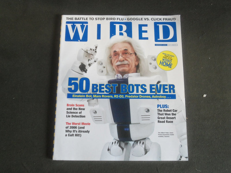 2006 JANUARY WIRED MAGAZINE - 50 BEST BOTS EVER COVER - B 5339W