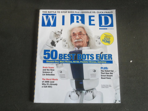 2006 JANUARY WIRED MAGAZINE - 50 BEST BOTS EVER COVER - B 5339W