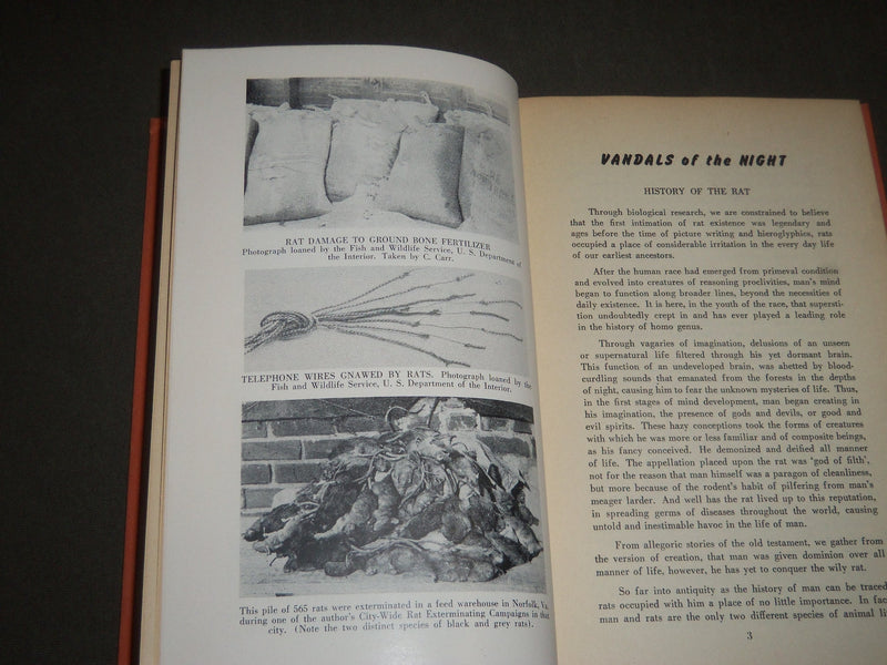 1948 VANDALS OF THE NIGHT BY J. LAURENS NICHOLES BOOK - RATS - KD 4508