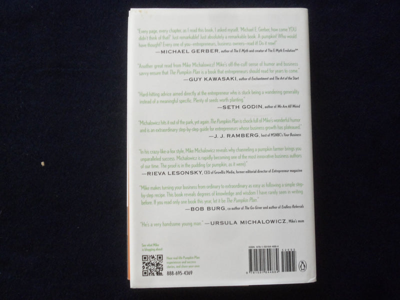 2012 THE PUMPKIN PLAN HARDCOVER BOOK BY MIKE MICHALOWICZ - SIGNED - KD 9323