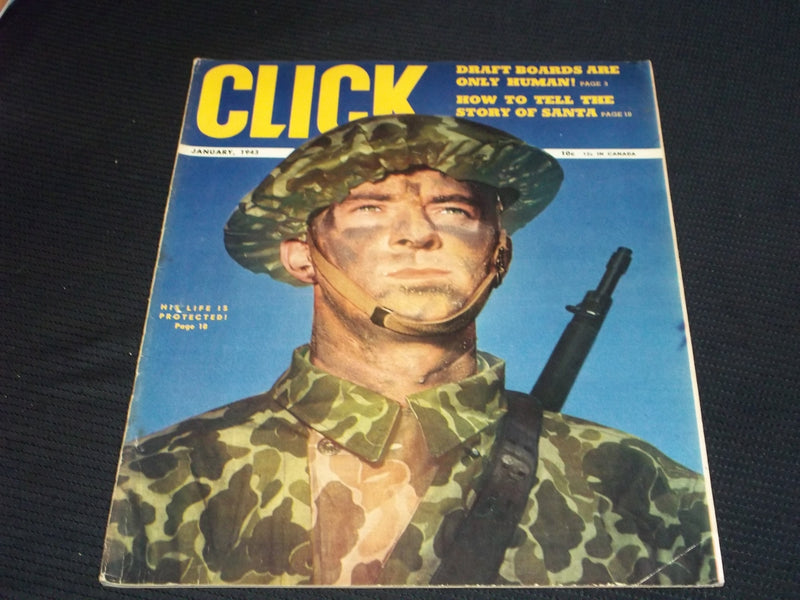 1943 FEBRUARY CLICK MAGAZINE - AMERICAN SOLDIER FRONT COVER - E 20030
