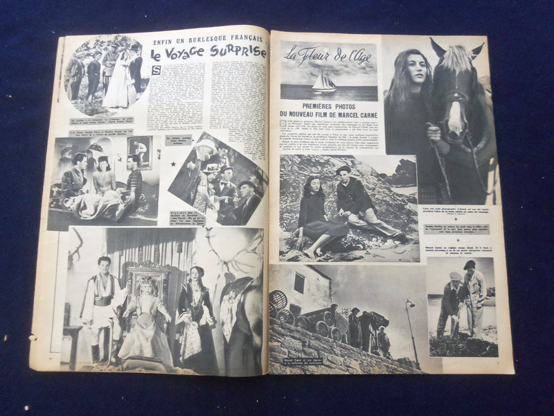 1947 MAY 27 CINEMONDE MAGAZINE -MICHELE MORGAN COVER - FRENCH EDITION- SP 4867Z