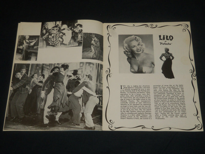 1954 COLE PORTER'S CAN-CAN SOUVENIR PROGRAM - NORWOOD SMITH - LILO - J 5626