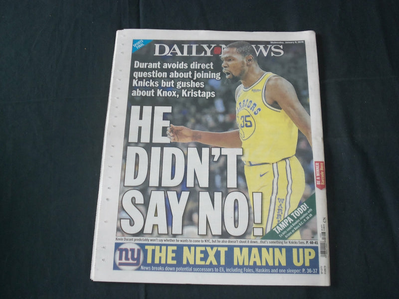 2019 JANUARY 9 NEW YORK DAILY NEWS - DONALD TRUMP - IT'S WALL ABOUT ME