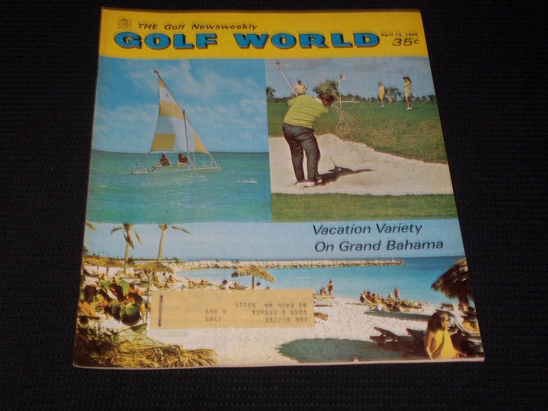 1969 APRIL 15 GOLF WORLD MAGAZINE - GRAND BAHAMA FRONT COVER - E 6502