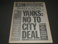 1995 SEPTEMBER 6 NY DAILY NEWS NEWSPAPER - 2,130 RIPKEN TIES GEHRIG - NP 2566