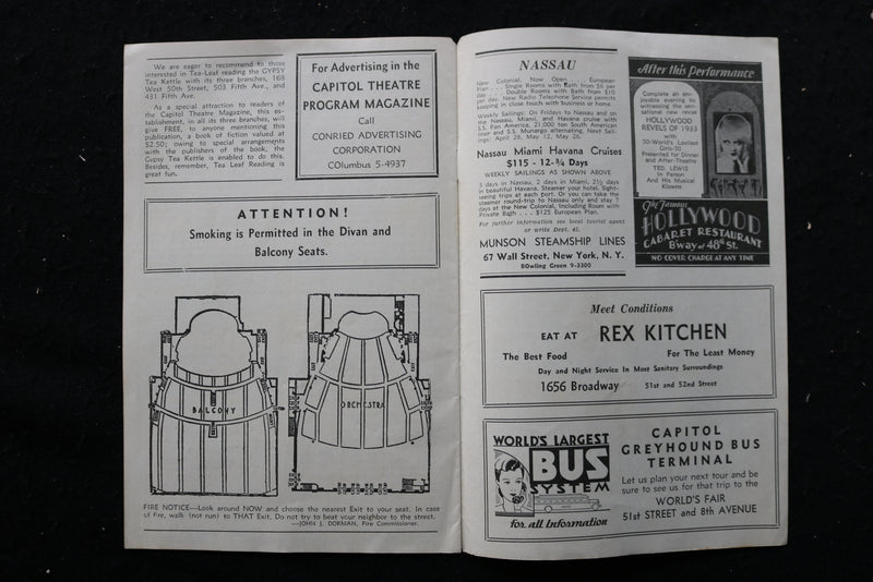 1933 APRIL 14 CAPITOL THEATRE MAGAZINE - LIONEL BARRYMORE - K 2200