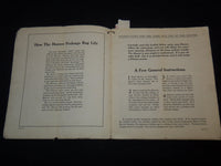 1920'S INSTRUCTIONS FOR THE CARE & USE OF THE HOOVER ELECTRIC SWEEPER - J 9159