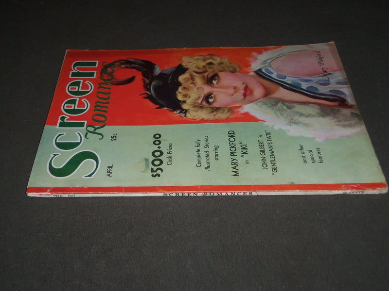 1931 APRIL SCREEN ROMANCES MOVIE MAGAZINE - MARY PICKFORD COVER - M 41