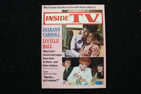 1969 FEB INSIDE TV MAGAZINE - DIAHANN CARROLL & LUCILLE BALL COVER - E 25742