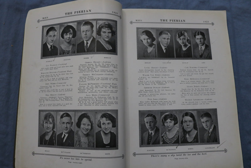 1923 THE PIERIAN MORTON HIGH SCHOOL YEARBOOK - RICHMOND, INDIANA- YB 3429