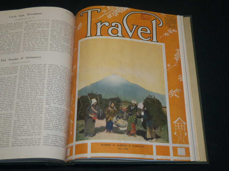 1917 NOVEMBER-1918 OCTOBER TRAVEL MAGAZINE BOUND VOLUME - GREAT COVERS - KD 5968