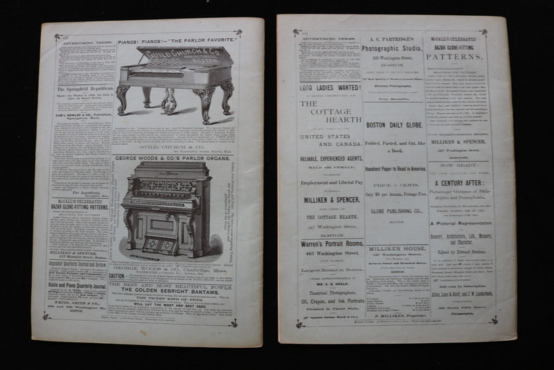 1875 THE COTTAGE HEARTH MAGAZINE - LOT OF 6 - K 2791