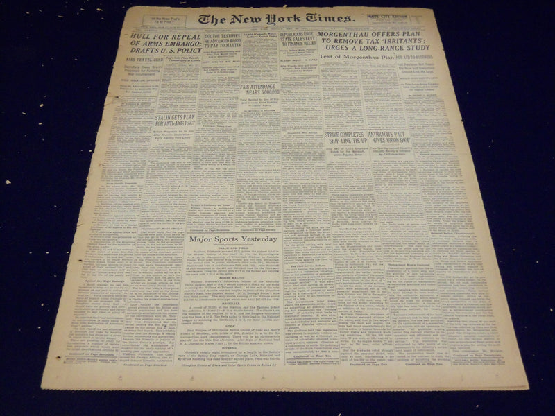 1939 MAY 28 NEW YORK TIMES - FAIR ATTENDANCE NEAR 5 MILLION - NT 3080