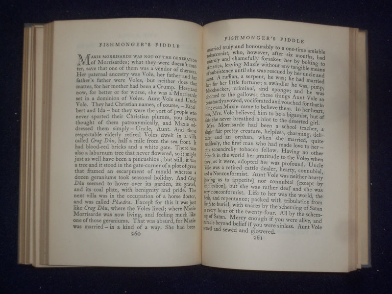 1929 FISHMONGER'S FIDDLE HARDCOVER BOOK BY A. E. COPPARD - KD 9074