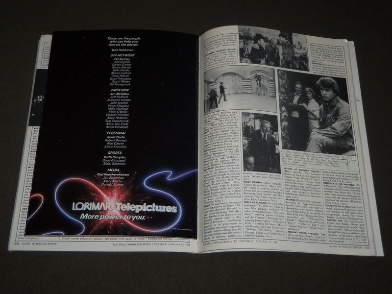 1986 JANUARY 16 THE HOLLYWOOD REPORTER MAGAZINE - COMING ATTRACTIONS - J 3427
