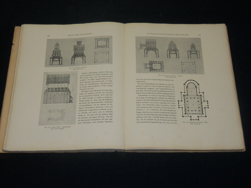 1931 HALLAR TEMPEL OCH STAVKYRKOKR SOFTCOVER BOOK BY GERDA BOETHIUS - KD 5874