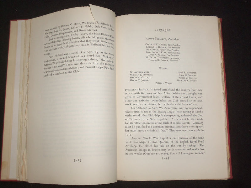 1953 THE POOR RICHARD CLUB HARDCOVER BOOK BY JACK LUTZ - KD 9274